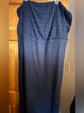 Penningtons Navy Strapless Textured Maxi